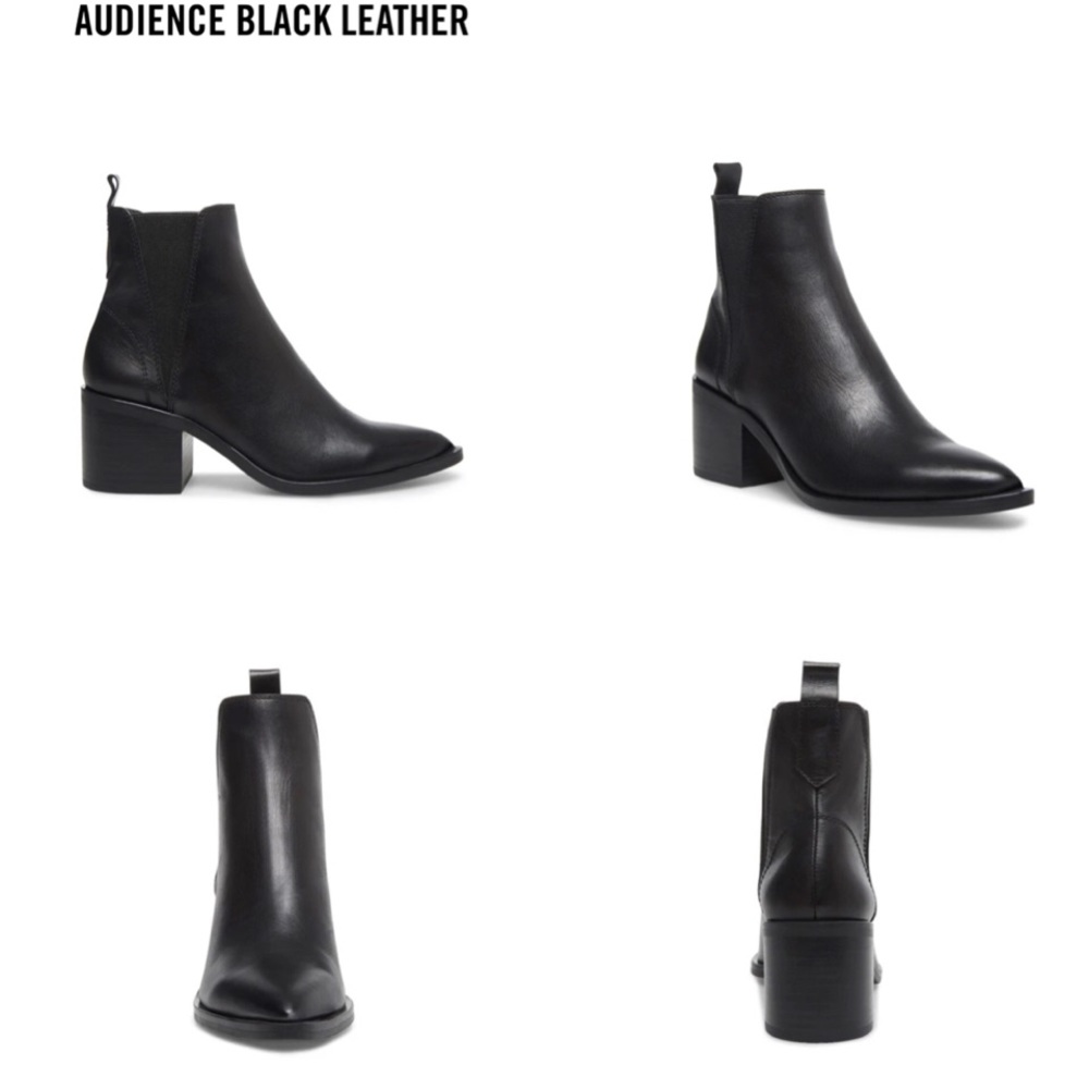 ✨Steve Madden AUDIENCE Booties (black leather)6.5✨